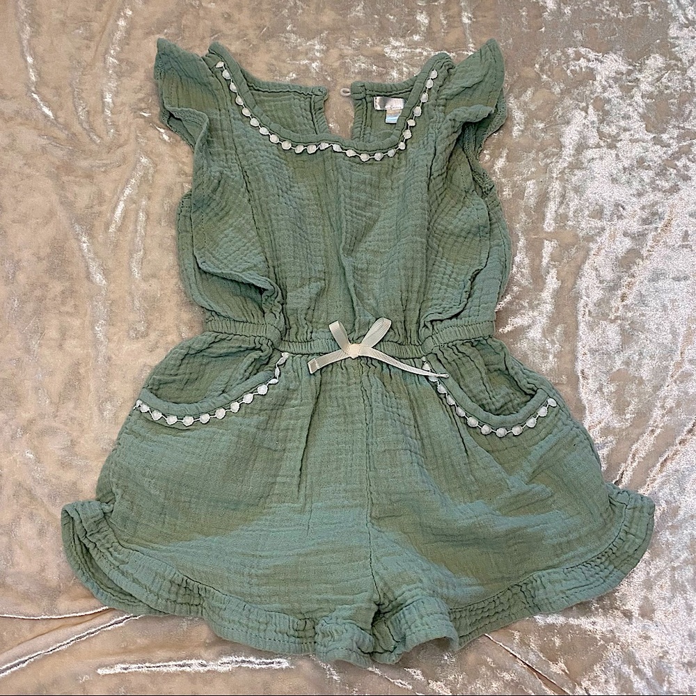 Toddler size 3T green romper